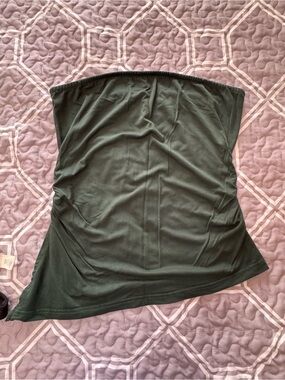 PrettyGarden Olive Green Strapless Tube Top